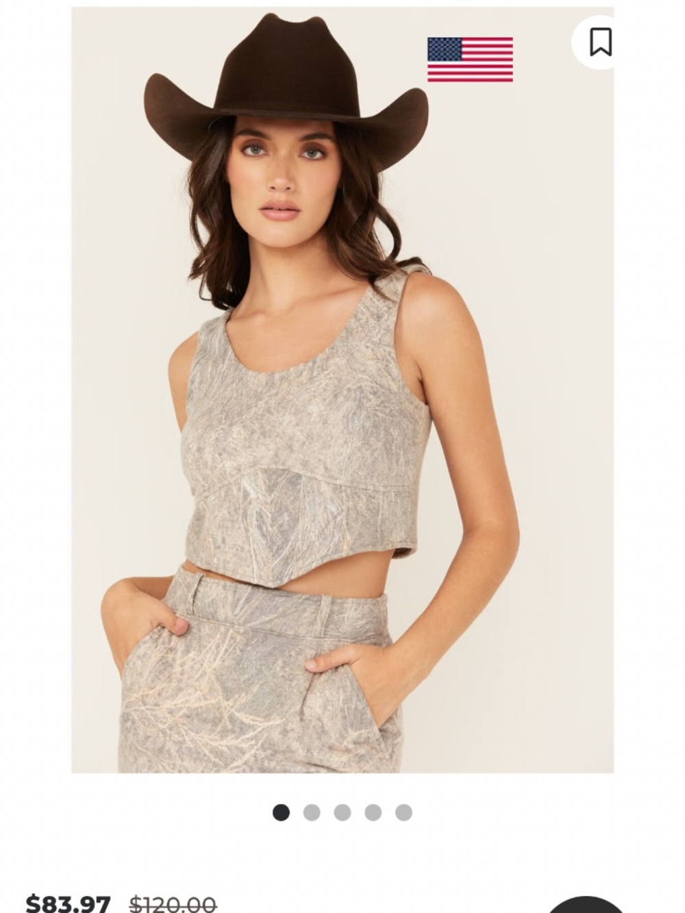 Tribe kelley camo cropped corset - Picture 4 of 4